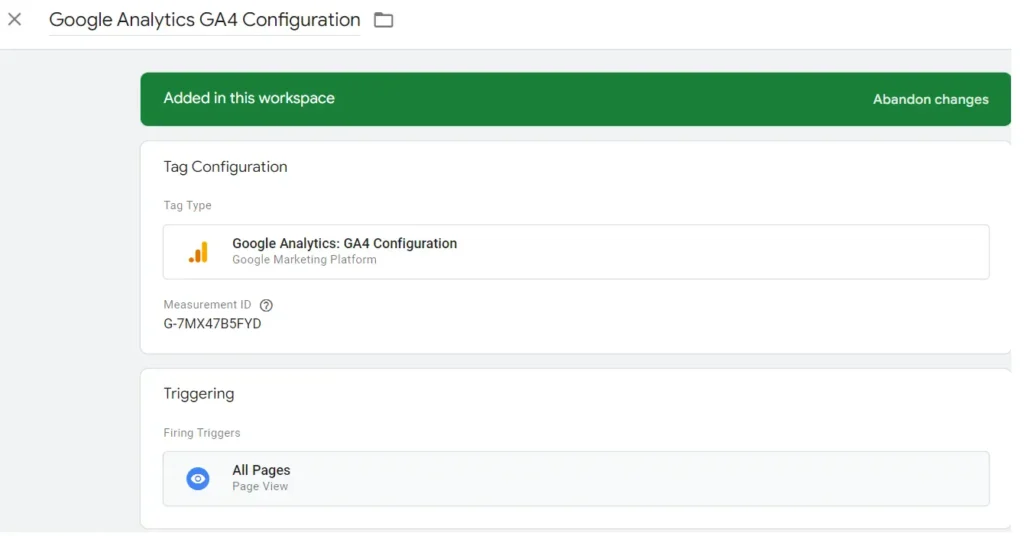 ga4 configuration tag