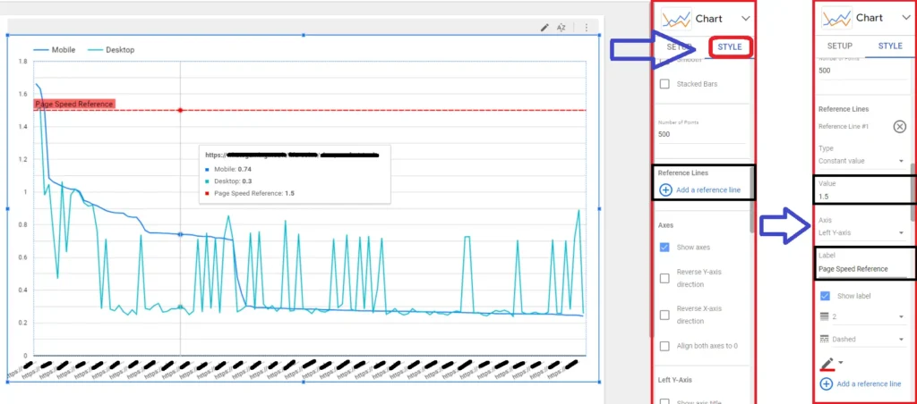 Attaining a Reference Line Looker Studio