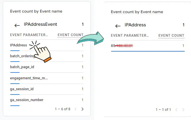 IP Address Event Parameters